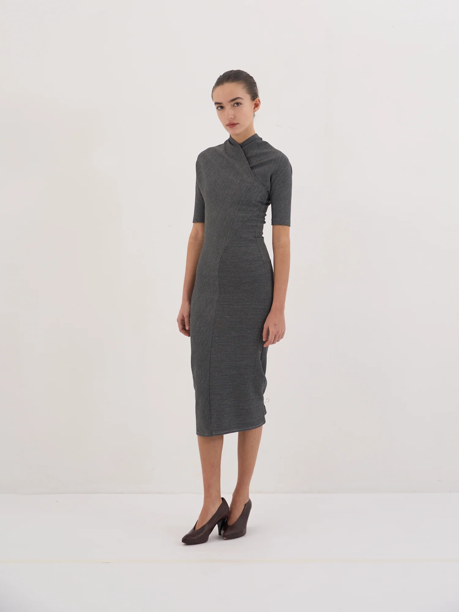 Long Drapée Dress - Image 5